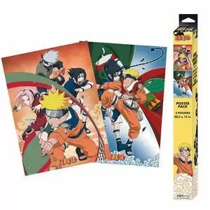 NARUTO - SET 2 POSTERS EQUIPO 7 52 X 38 CM