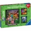 MINECRAFT - PUZZLE 3 X 49 PZAS