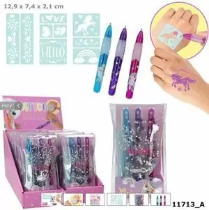 YLVI - BOLIGRAFOS GEL GLITTER TATTOO 