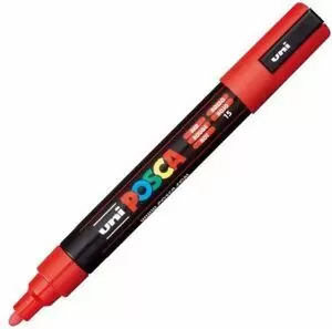 MARCADOR UNI POSCA PC-5M 1.8-2.5 MM ROJO