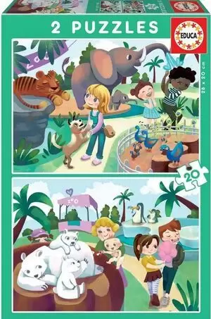 PUZZLE 2 X 20 PZAS EN EL ZOO
