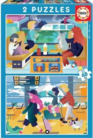 PUZZLE 2 X 48 PZAS AEROPUERTO