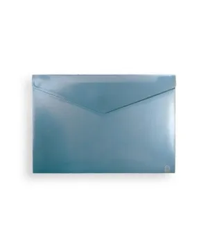 SOBRE A4 VELCRO PP METALICO AZUL