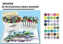 SET 40 ROTULADORES CANVAS LUXE PROFESIONAL BRUSH ED. LIMITADA ALEX BOG