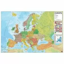 POSTER ERIK 91.5 X 61 CM MAPA EUROPA FISICO POLITICO
