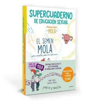 PACK APRENDE CON MENSTRUITA EL SEMEN MOLA Y SUPERCUADERNO